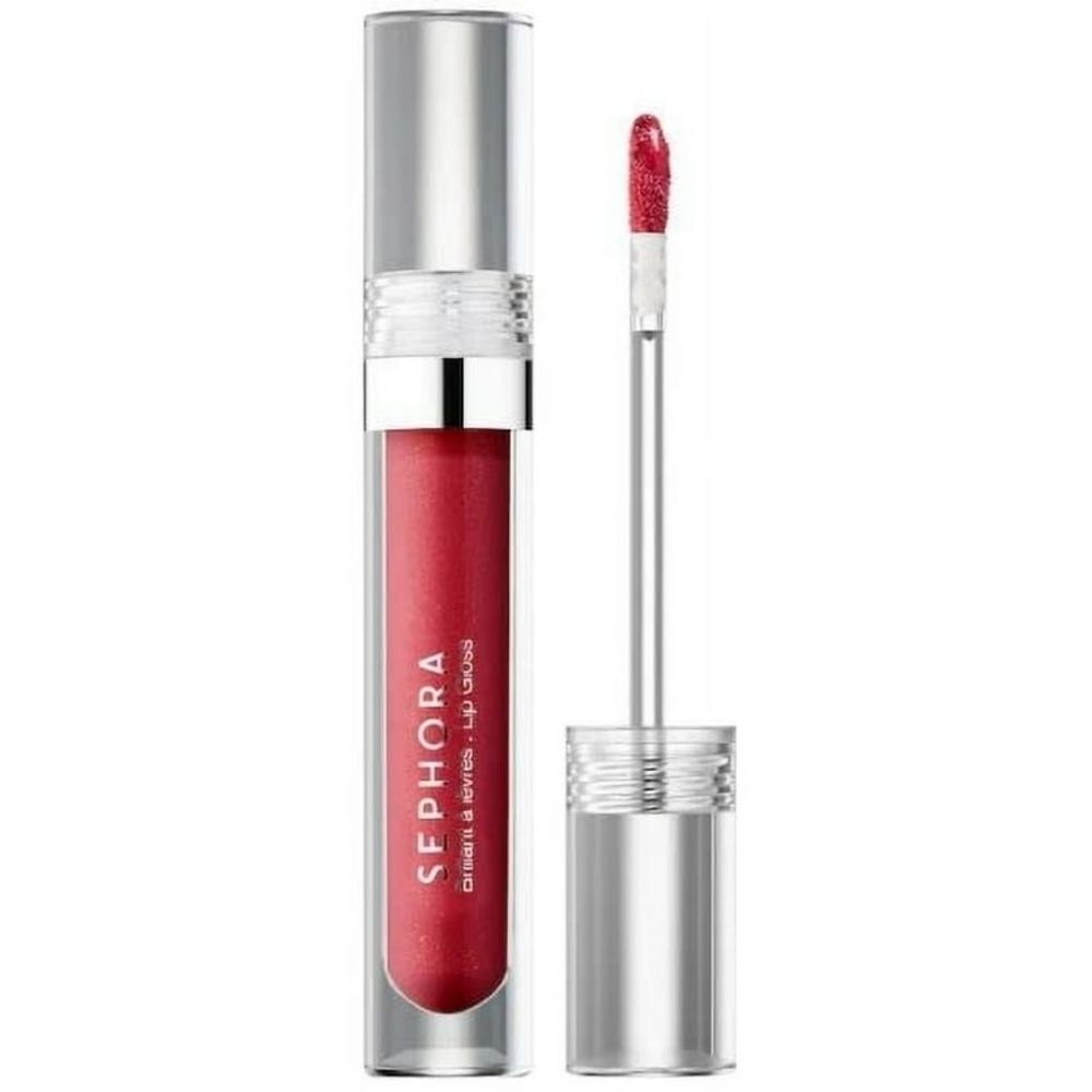 SEPHORA COLLECTION Glossed Lip Gloss 75 Fierce Bordeaux w/ Gold Pearl Red